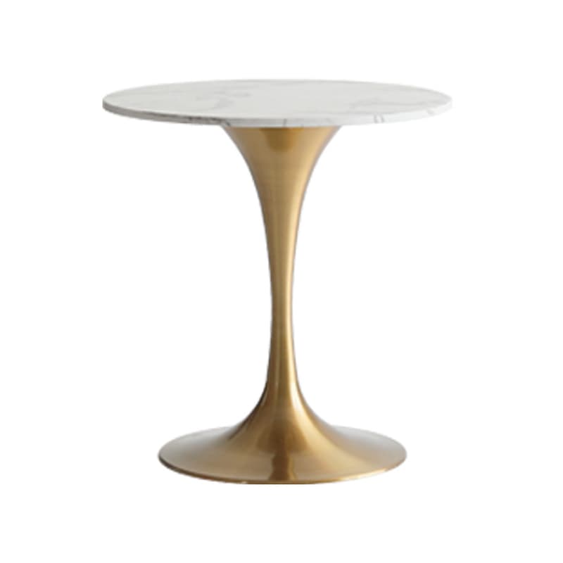 Standard Table Height Round Marble Stone Fixed Table for 2 in a Glamorous/Casual Style thumbnail 7