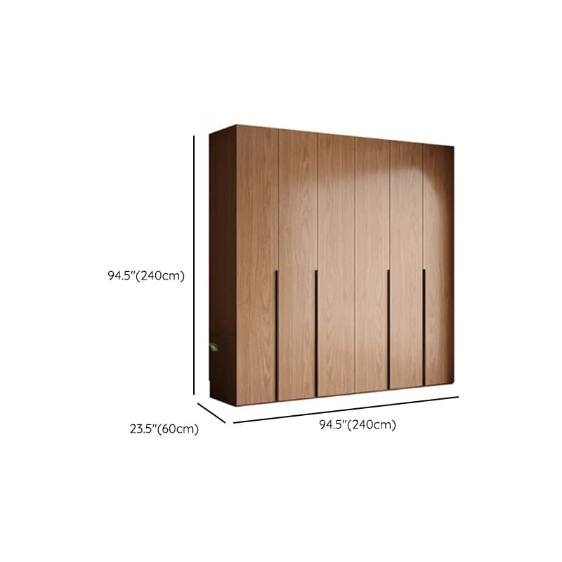 Cocoa Art Deco Self-supporting Cabinet Armoire with Soft Close Drawer, Interior Shelves, and Hanging Rod thumbnail 21
