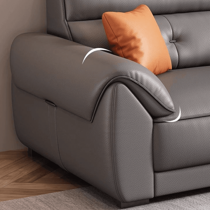 Casual Straight Scratch-repellent Sofa in Dove Grey with Horizontal Orientation, Latex Seat Fill, and Flared Arm thumbnail 7