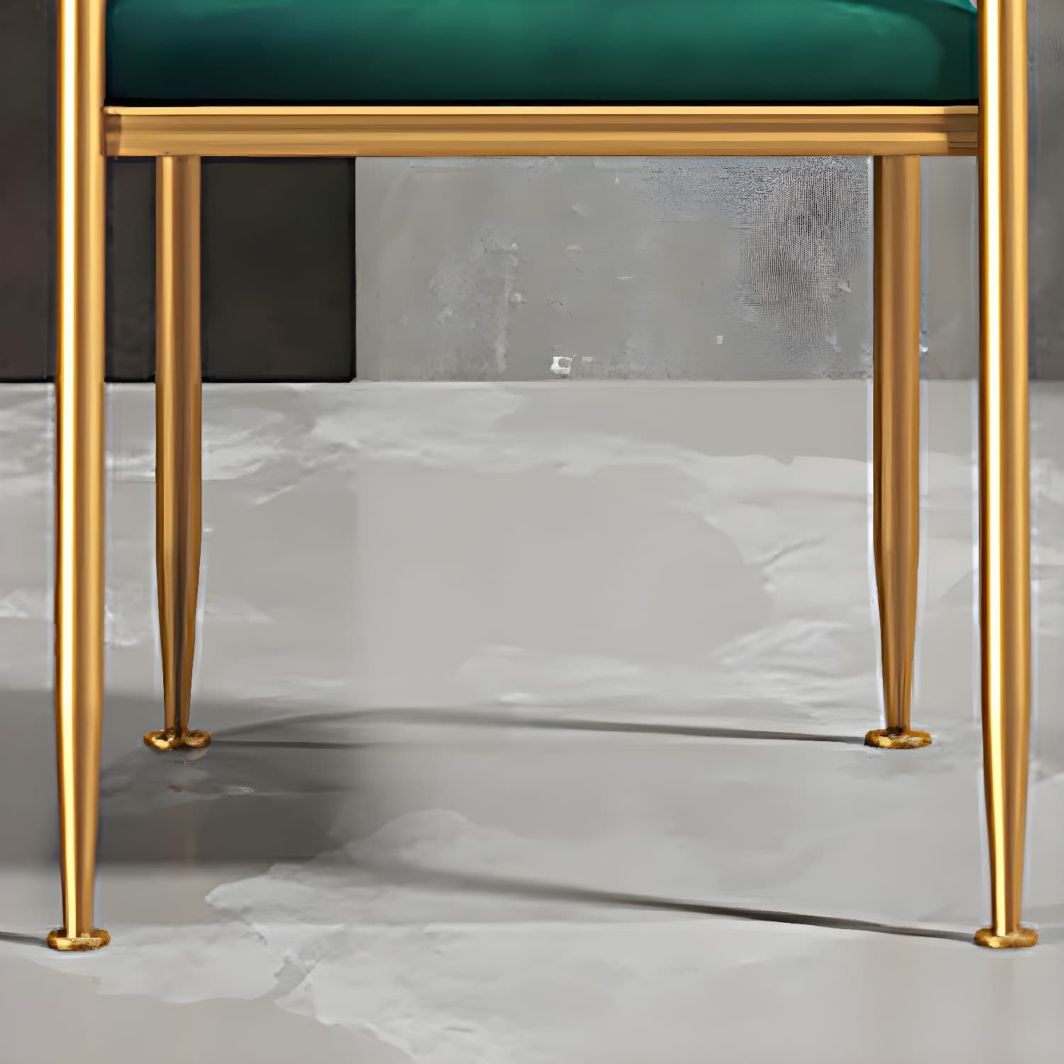Glam Gold Metal Arm Chair Open Back Dining Side Chair with Upholstered thumbnail 19