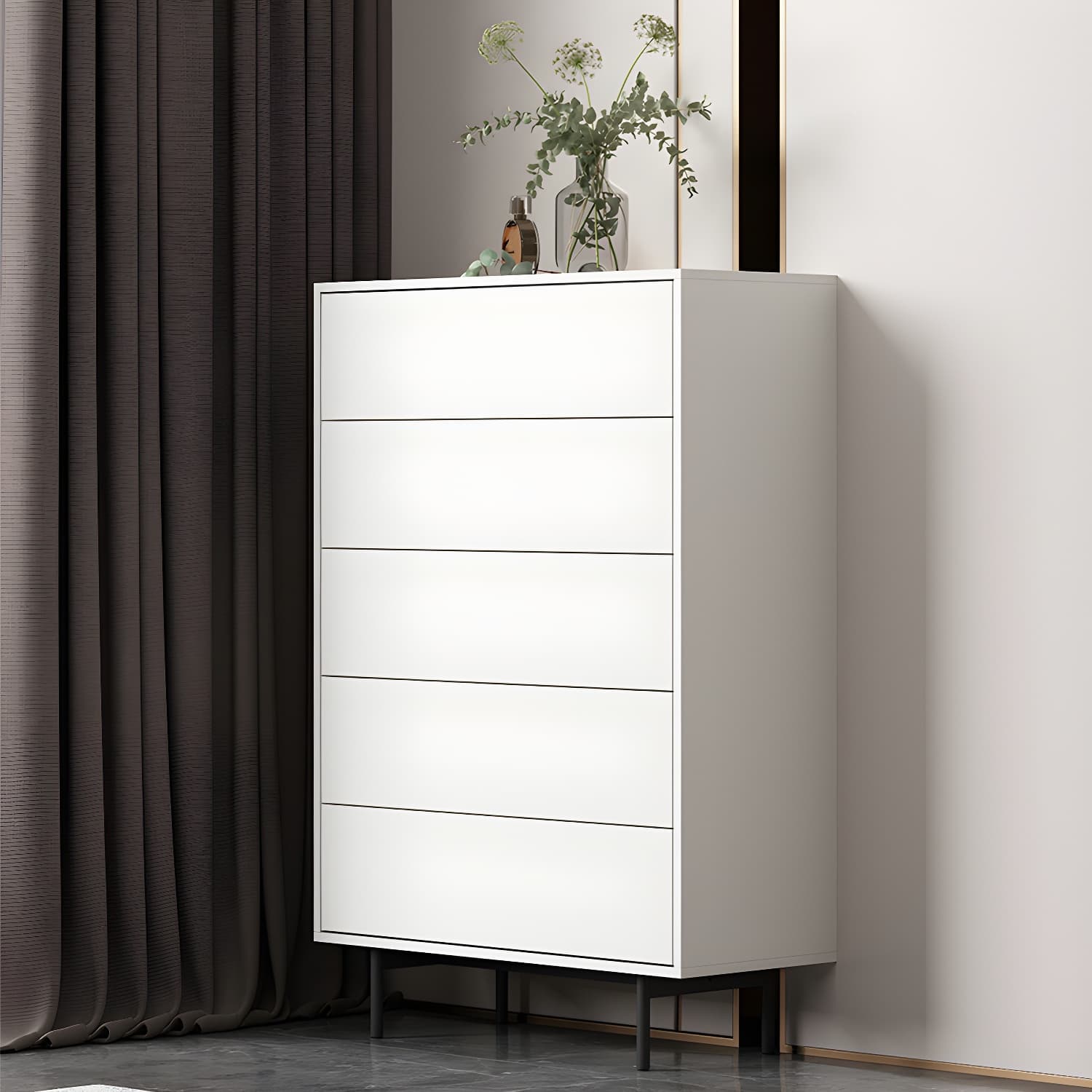 13.65-inch W Modern Storage Chest Dresser Manufactured Wood Storage Chest thumbnail 7