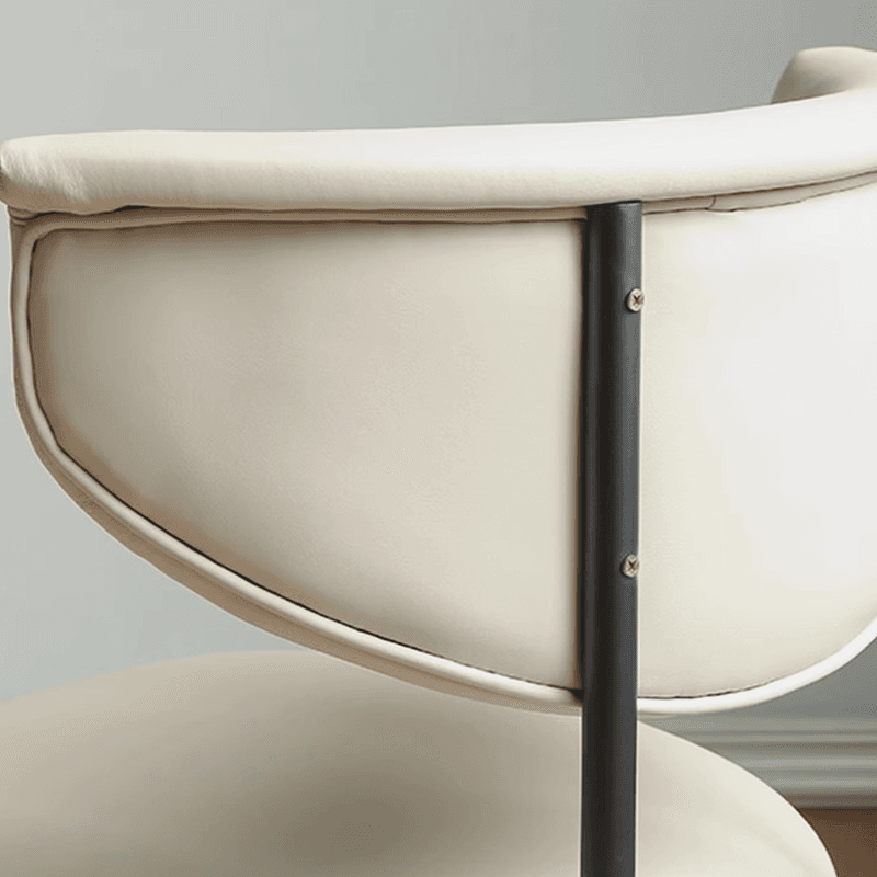 Scandinavian Side Chair with Uncovered Back, Upholstered, Ink/Gilded Metal Legs thumbnail 17