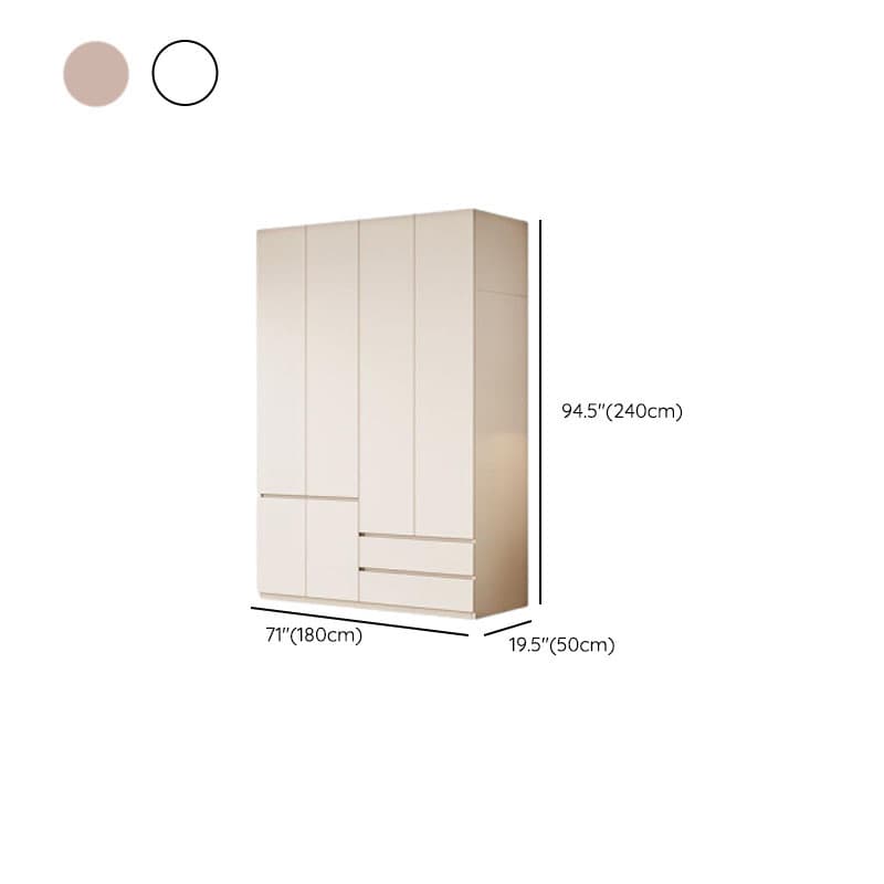 Modish Manufactured Wood Independent Armoire Cabinet with Soft Close Drawer, Soft Close Door, Interior Shelves, and Clothing Rod thumbnail 14
