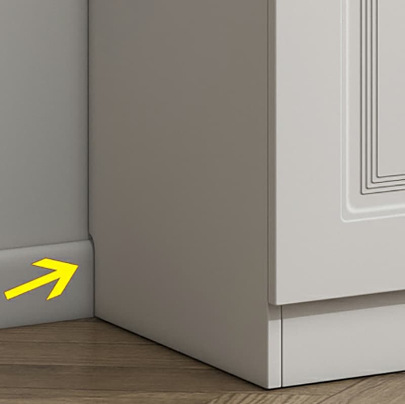White Modern Wood Sideboard with Drawer and Cabinet with Adjustable Shelves thumbnail 7
