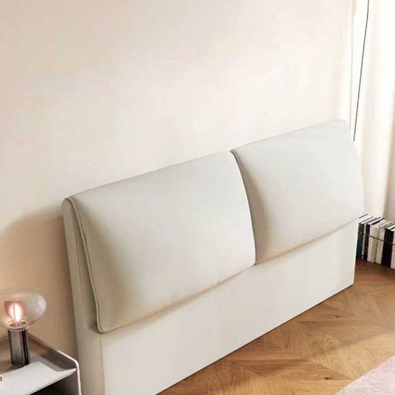 Trendy Panel Headboard in Natural Wood with No Distressing, Rectangle Shape for King/Queen/Full Bed, Cotton Upholstery, Standard Height thumbnail 8