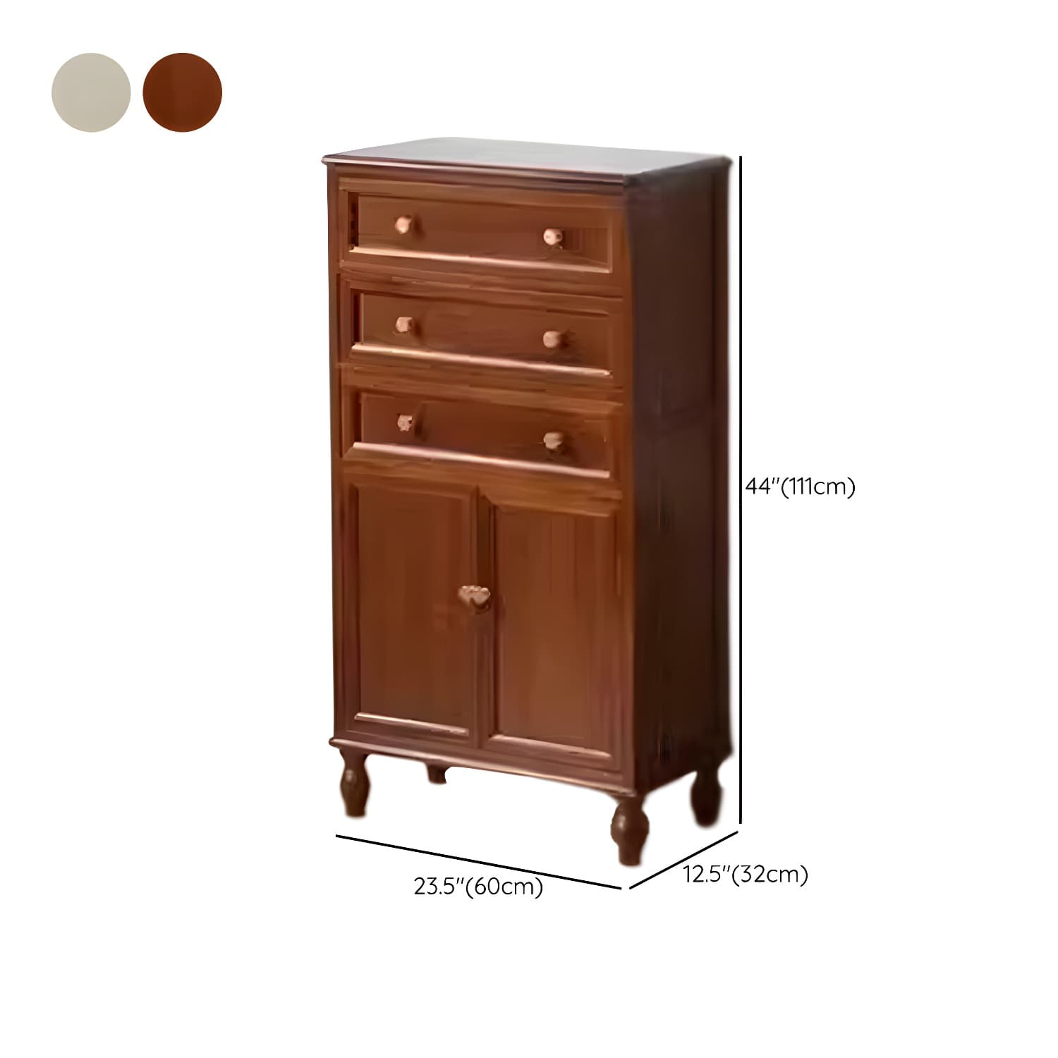 Mid-Century Modern Rectangular Wood Accent Cabinet with 1 Cabinet and Drawers thumbnail 22