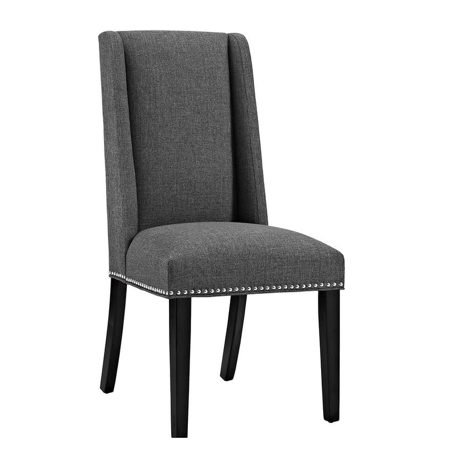 Flannel/Linen/PU Upholstered Stable Framed Armless Chair with Parsons Back and Nailhead Trim for Dinette in a Trendy Style thumbnail 17