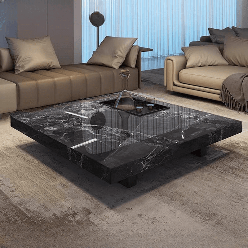 Dual Footing Geometric Figure/Square Accent Table for Home thumbnail 1