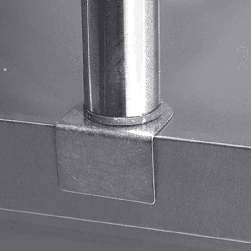 Silver Scullery Sink Cabinet with Reflecting Stainless Alloy Countertop, Self-supporting and Culinary Equipment Storage thumbnail 10