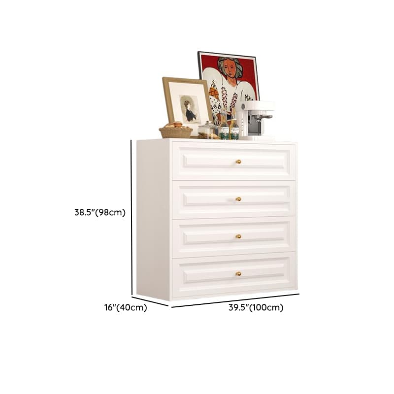 White Simple Iron Lingerie Chest/Bachelor Chest with 5/4/3 Drawers in Vertical/Horizontal Orientation thumbnail 17