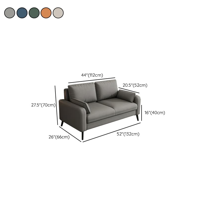 Modern Solid Color Loveseat with Square Arm and Wide Pillow Back for Living Spaces thumbnail 20