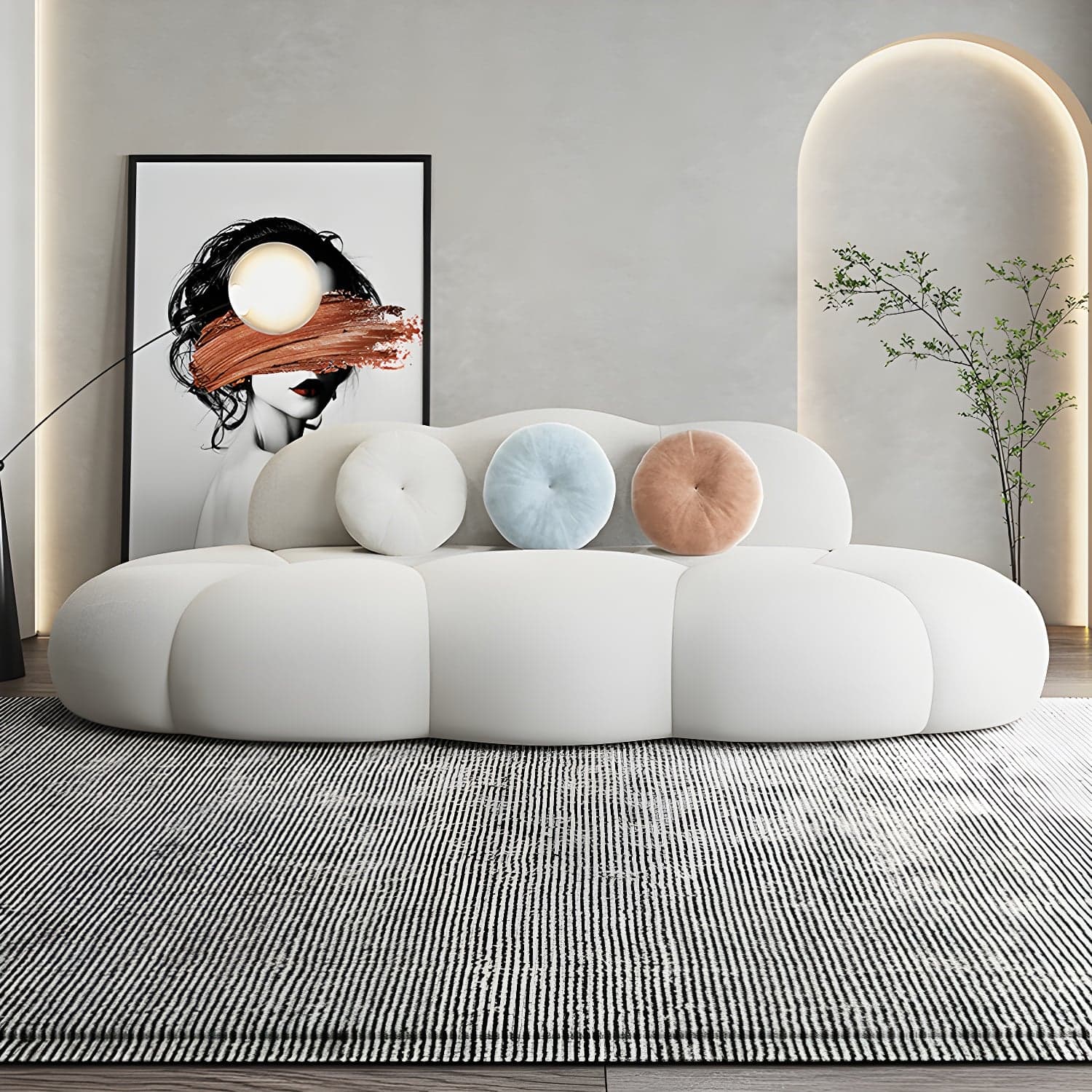 Contemporary Stationary Living Room Armless Standard Cushions Sofa thumbnail 11