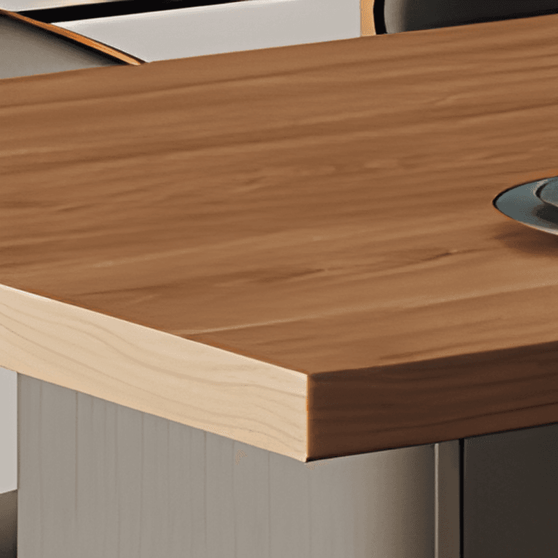 Dining Table Set with Ash Wood Top, Two-sided Pedestal Base, Padded Chair with Back for 6 People/4 People in Auburn thumbnail 10