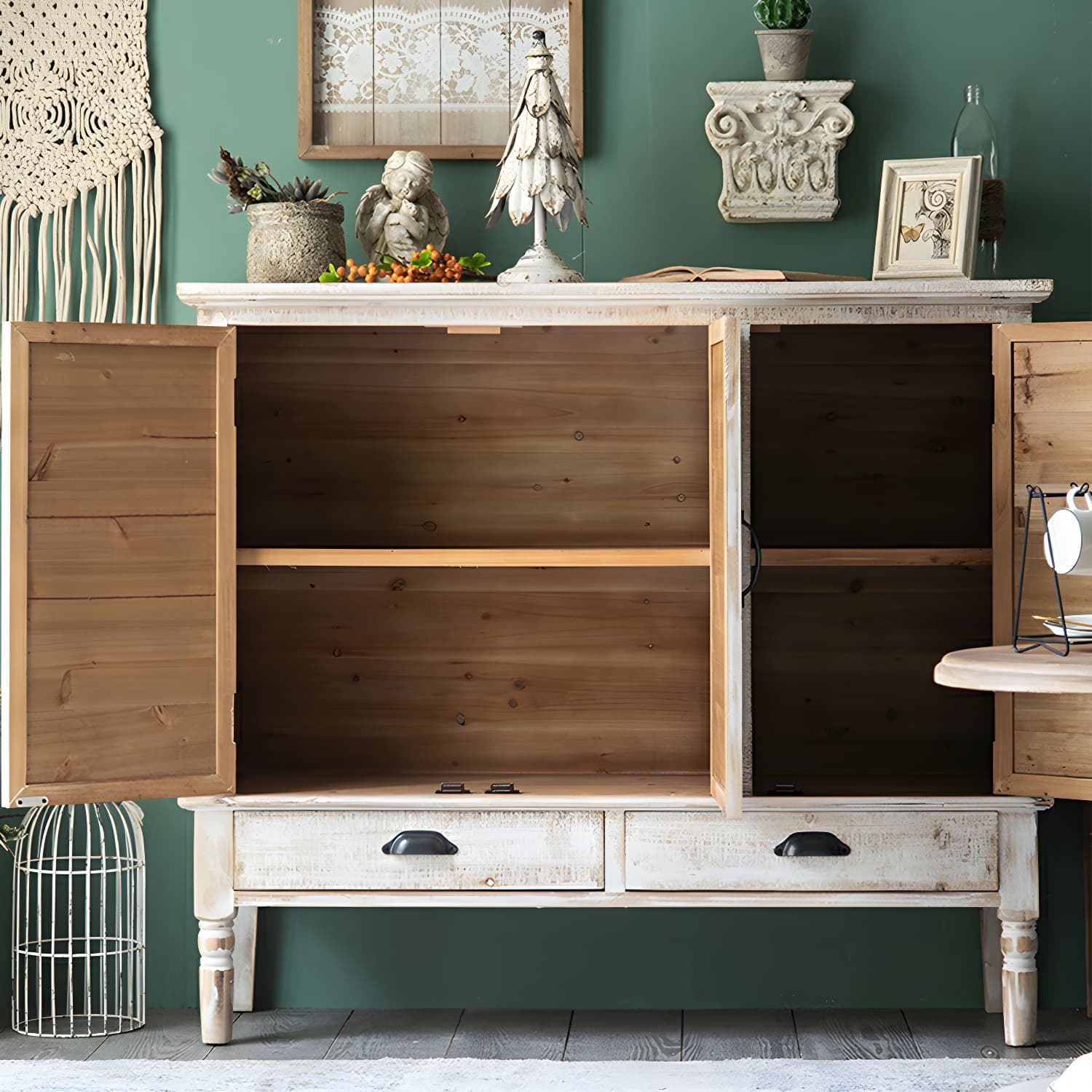 14.2'' Wood Rectangular Traditional Accent Cabinets with Drawers and Cabinet Included thumbnail 8