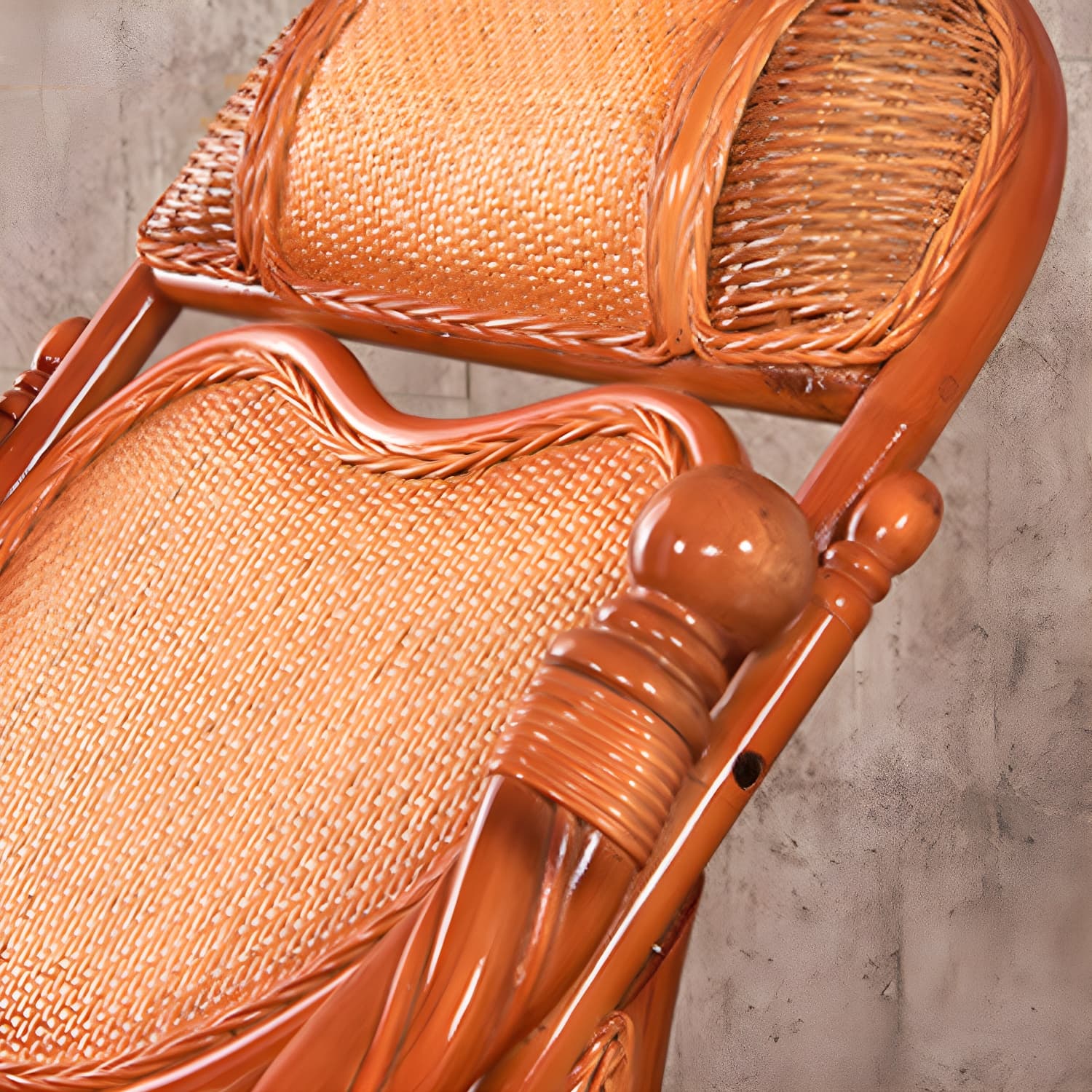 Mid Century Modern Recliner Chair Rattan/Wicker Recliner Chair for Living Room thumbnail 17