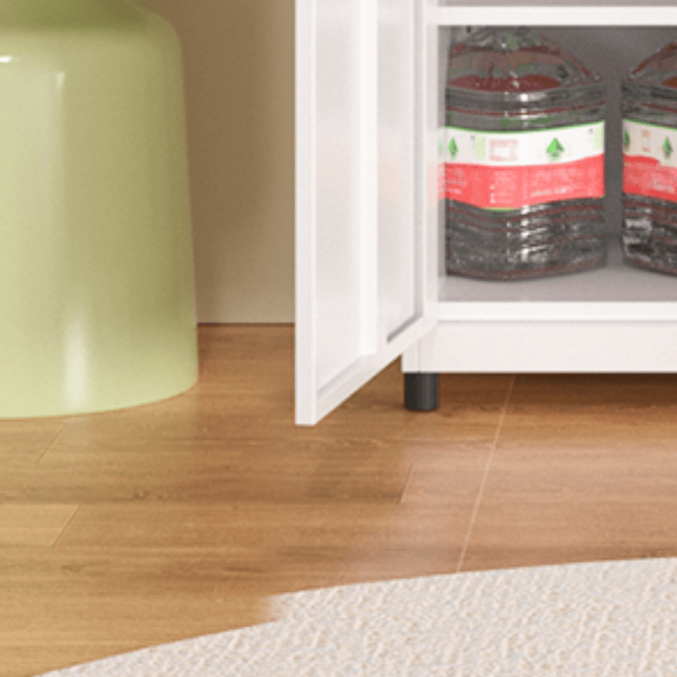 White Modish Steel Independent Armoire Cabinet with Adaptable Shelf, Soft Close Door, and Clothing Rod thumbnail 6