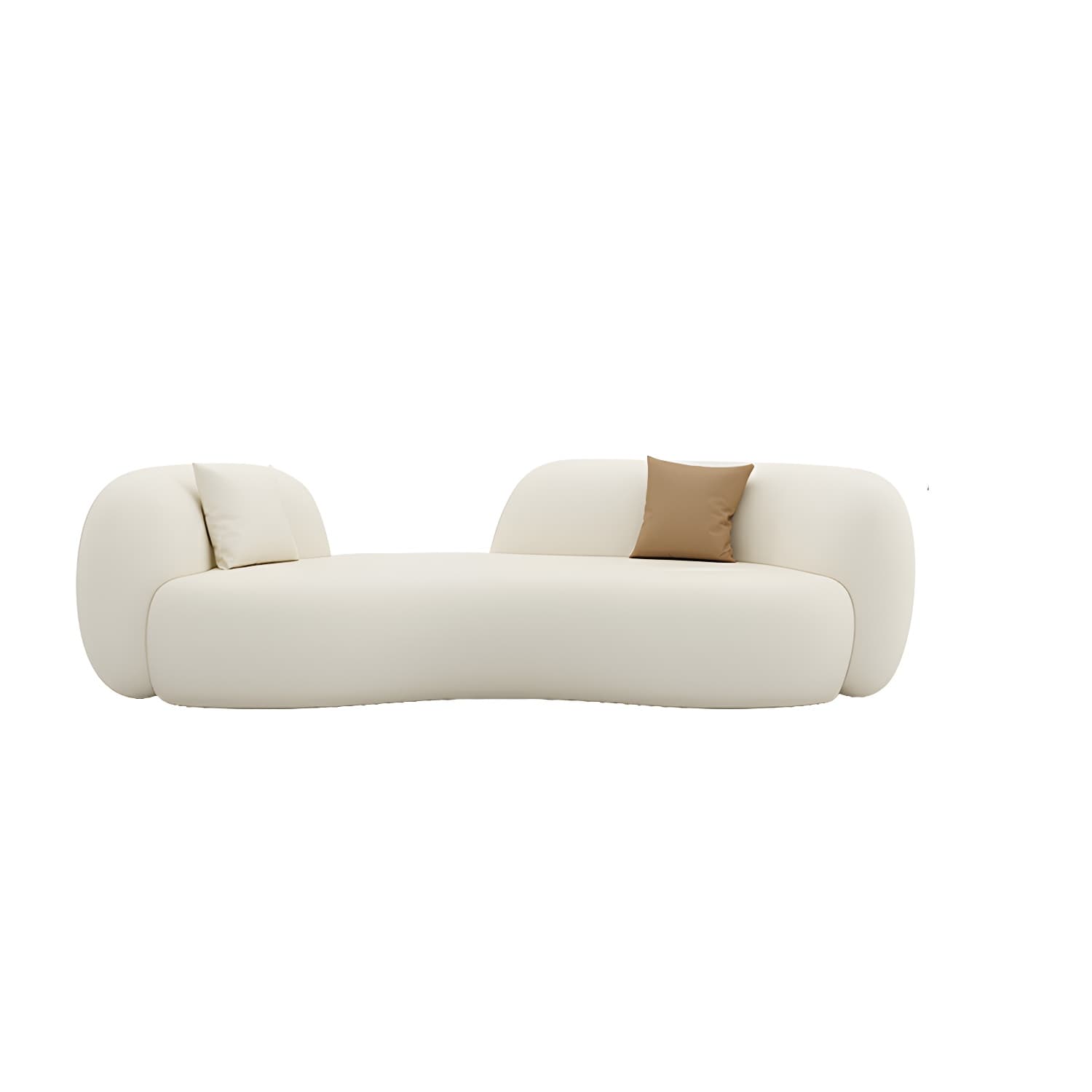 Scandinavian Style Standard 21-28 inches White Wood Sofa Without Storage, No Distressing thumbnail 5