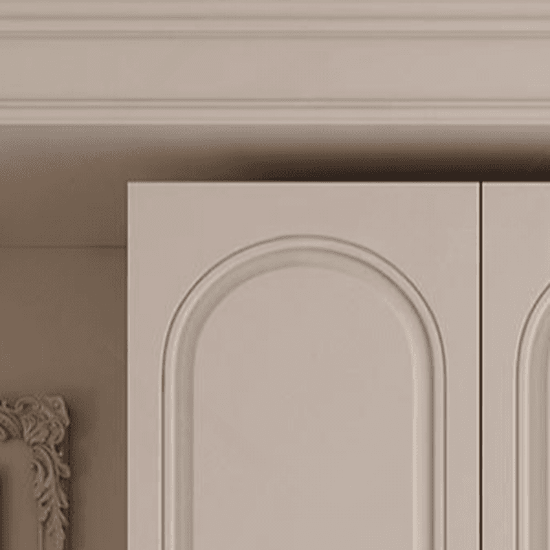 Chalk Minimalist Laminate Cabinet Armoire with Compartments, Interior Shelves, and Clothing Rod thumbnail 5