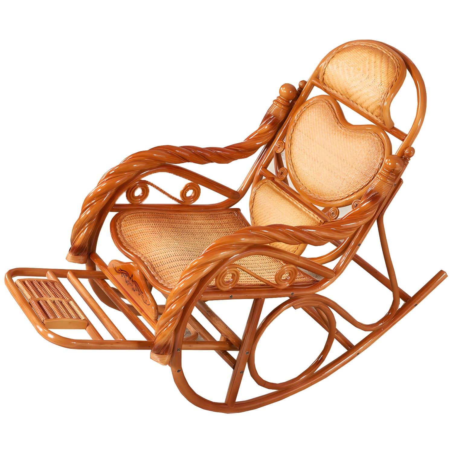 Mid Century Modern Recliner Chair Rattan/Wicker Recliner Chair for Living Room thumbnail 20