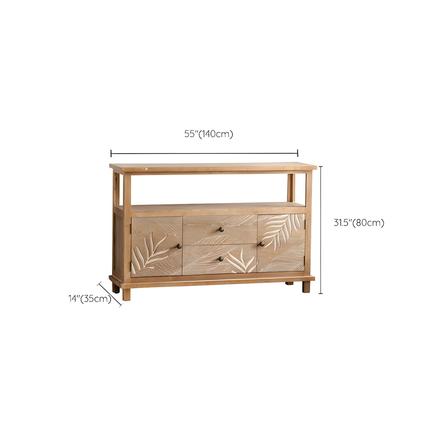 Modern Standard Storage Cabinet Solid Wood Cabinet with Drawer thumbnail 14
