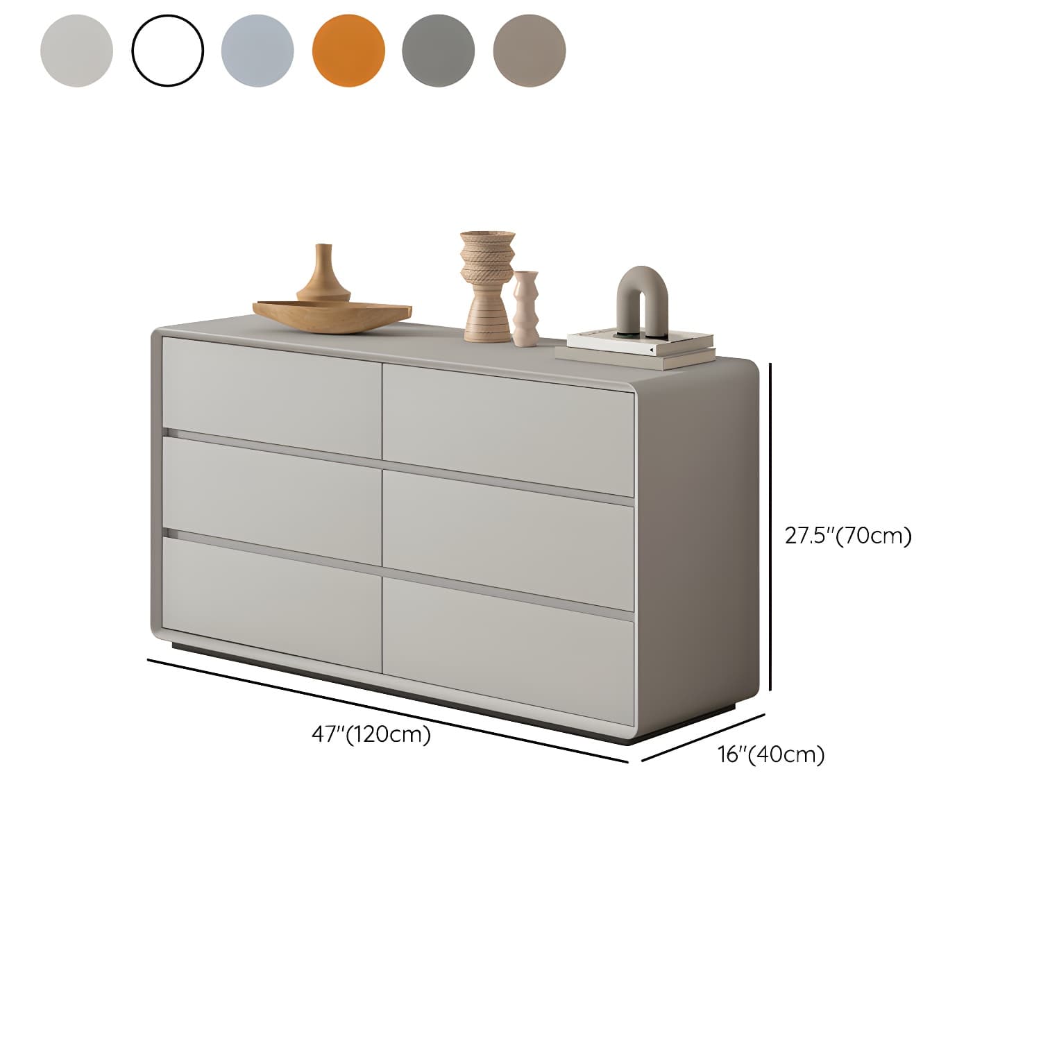 Modern Double Dresser with Drawers - Wood Finish, Horizontal Orientation, No Distressing thumbnail 19