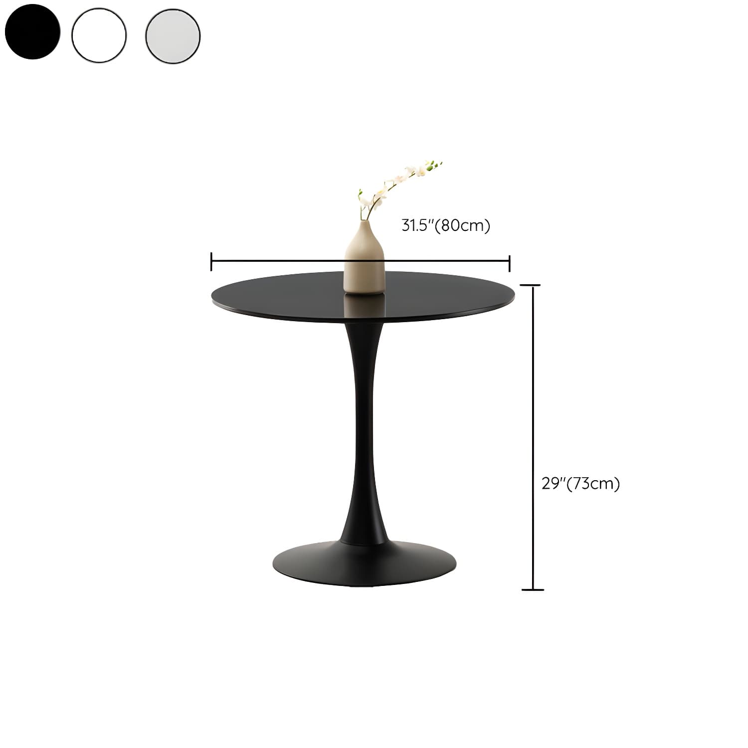 Tulip Dining Table Round Dining Table for Kitchen Dining Room thumbnail 13
