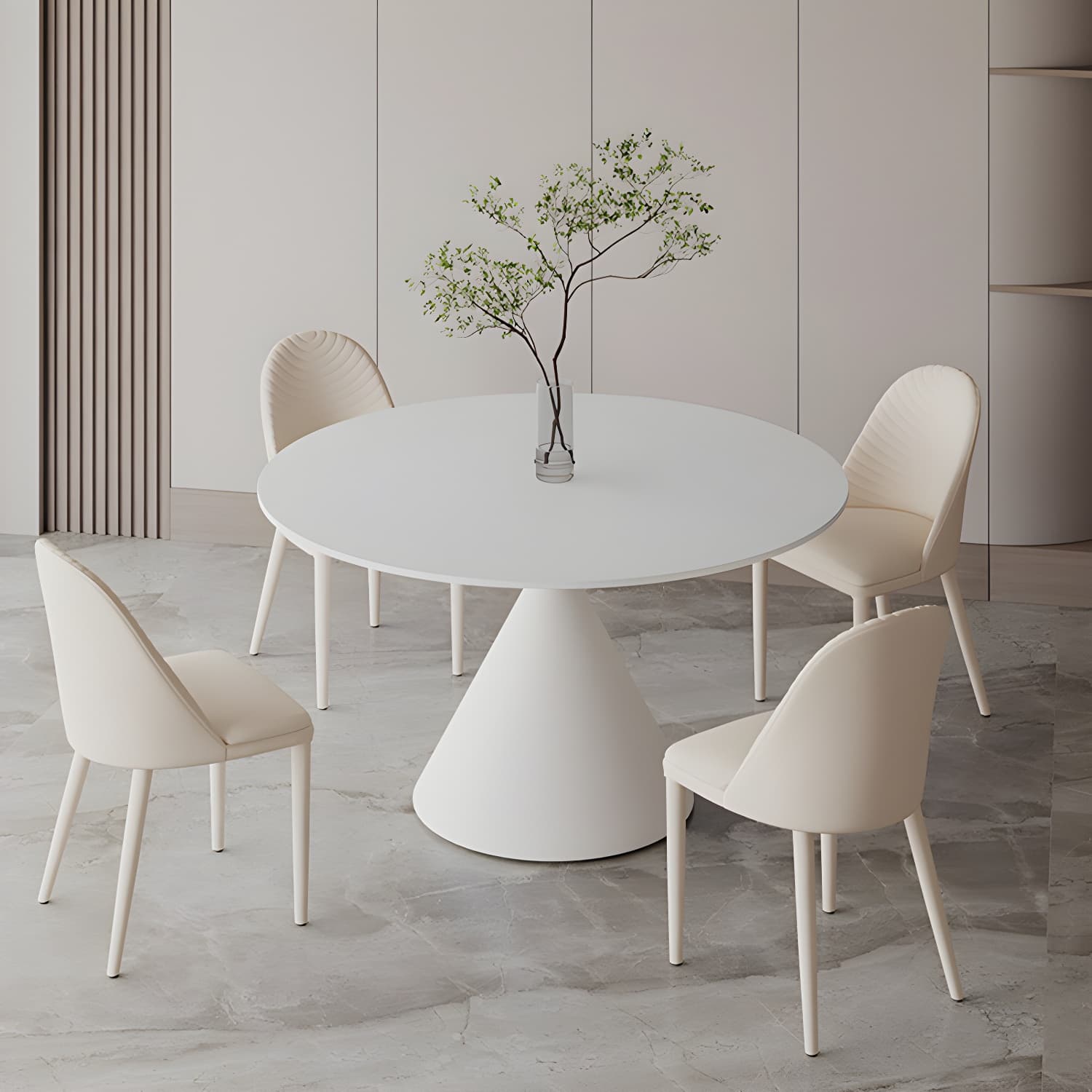 Sintered Stone Home Dining Table Modern Round Dining Room Table thumbnail 2