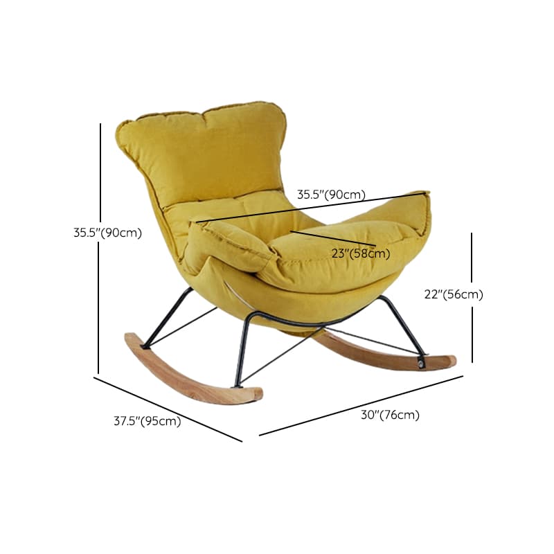 Comfortable Upholstered Rocking Chair with Solid Wood Frame for Modern Home Decor thumbnail 22