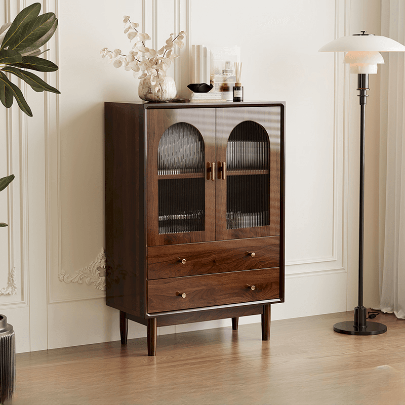 Independent Composite Wood Utility Storage Cabinet with Cabinet, Glass Door, Flexible Shelf, and Cabinet Knobs in Cocoa thumbnail 7