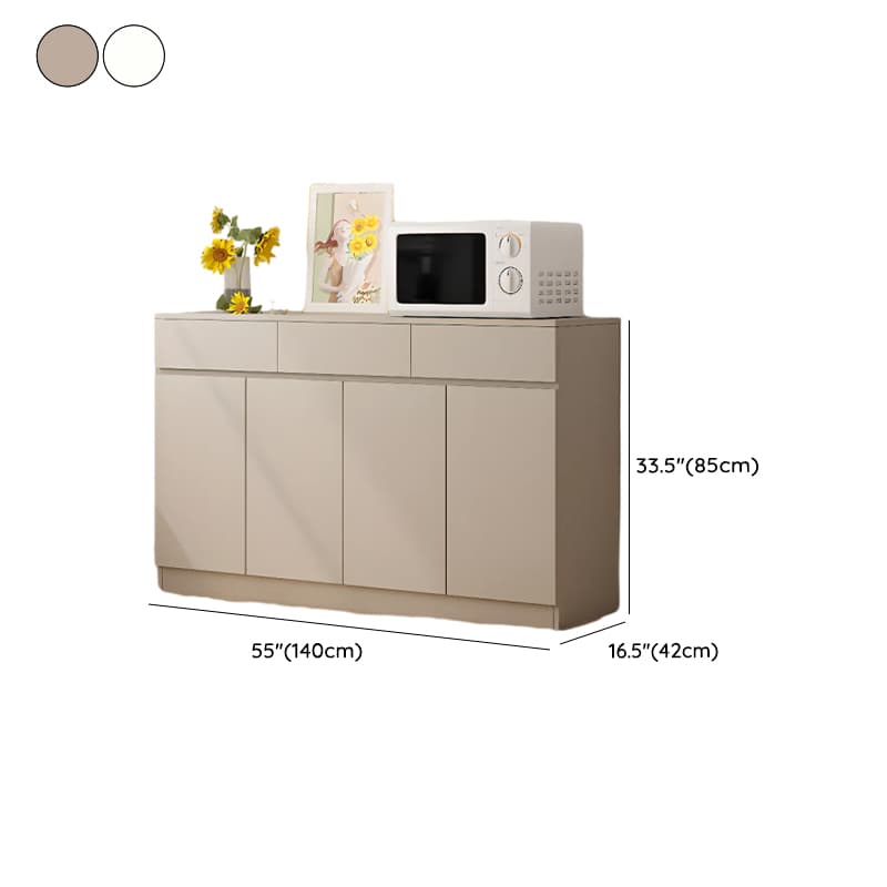 Simple Sideboard with Multiple Drawers, Closet Cabinet, Standard and Narrow Sizes, 1 or 2 Shelves, Wood Countertop, 2 to 5 Doors thumbnail 16