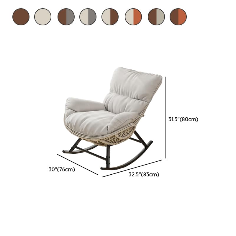 Trendy Upholstered Rocking Chair with Plush Cushioning thumbnail 18