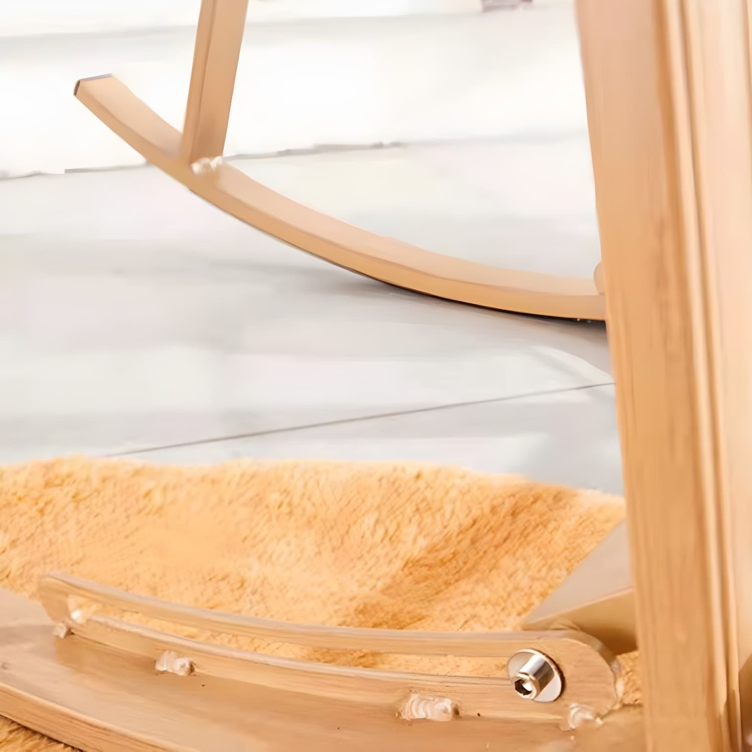 Modern Style Wood Rocking Chair Single Home Lounge Lazy Sofa Chair thumbnail 9