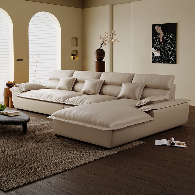 Modern Simple Style Midnight Black/Sepia/Chalk L-Shape Sofa Recliner Seats 5 thumbnail 18