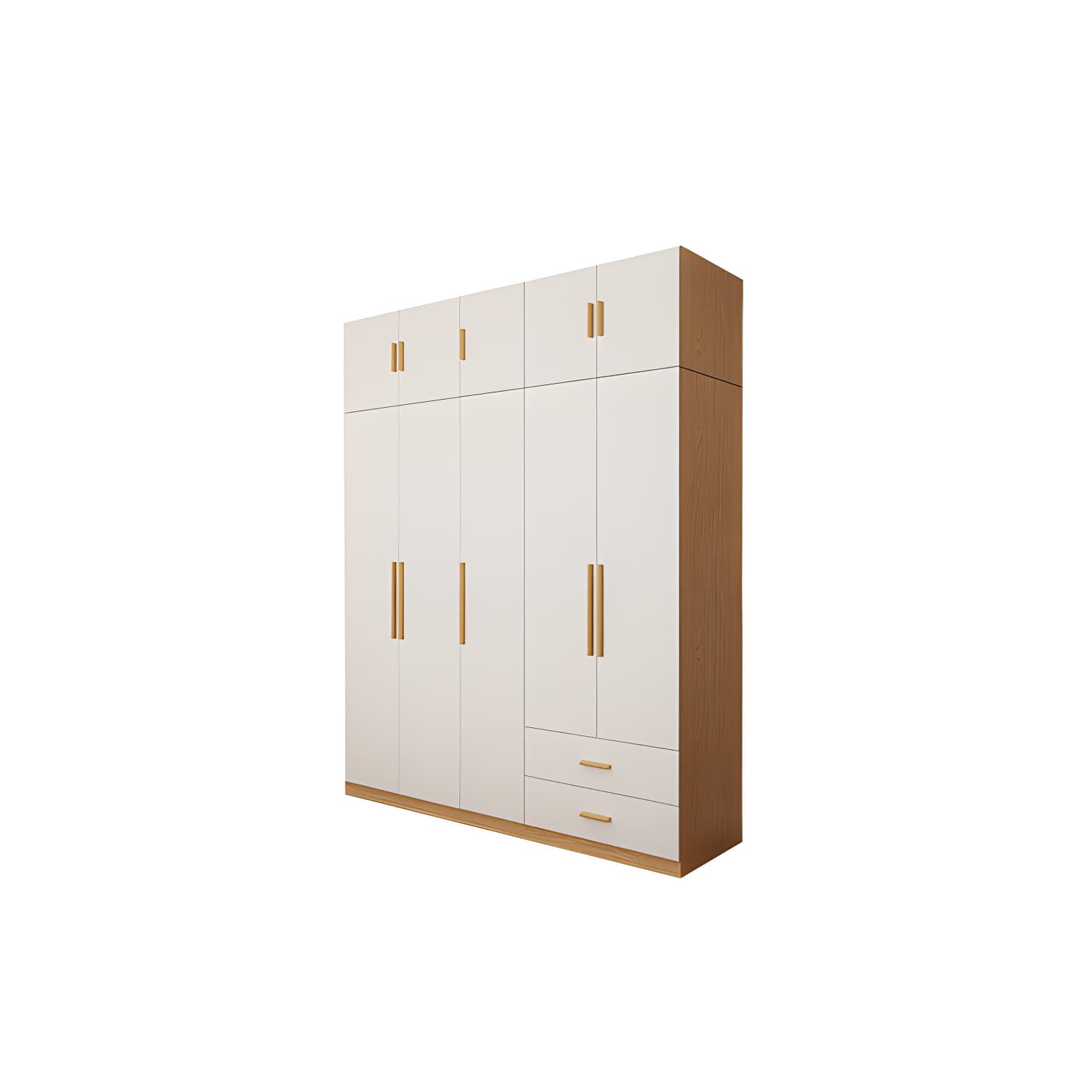 Contemporary Style Wardrobe Wooden Bedroom Closet with Hinged Door thumbnail 8