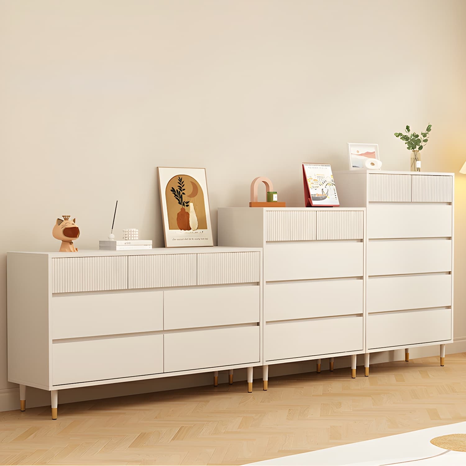 Stylish Wood Double Dresser with Soft Close Drawers - Organize Your Bedroom in Style - image 4