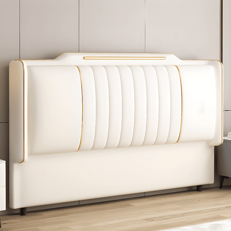 Simplistic Style Wingback Headboard with No Distressing in Pine Wood, Featuring Camelback Shape for King/Queen/Full Bed, Sponge Upholstery Fill, and Standard Height thumbnail 13