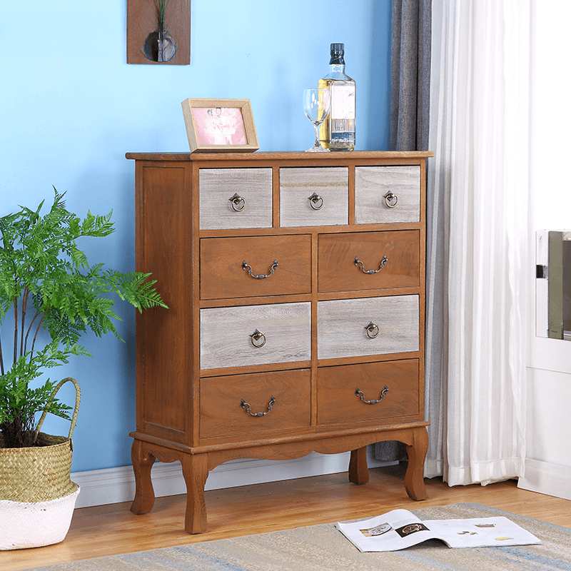 French Wood Vertical Console Dresser with 9 Drawers/7 Drawers/10 Drawers thumbnail 4