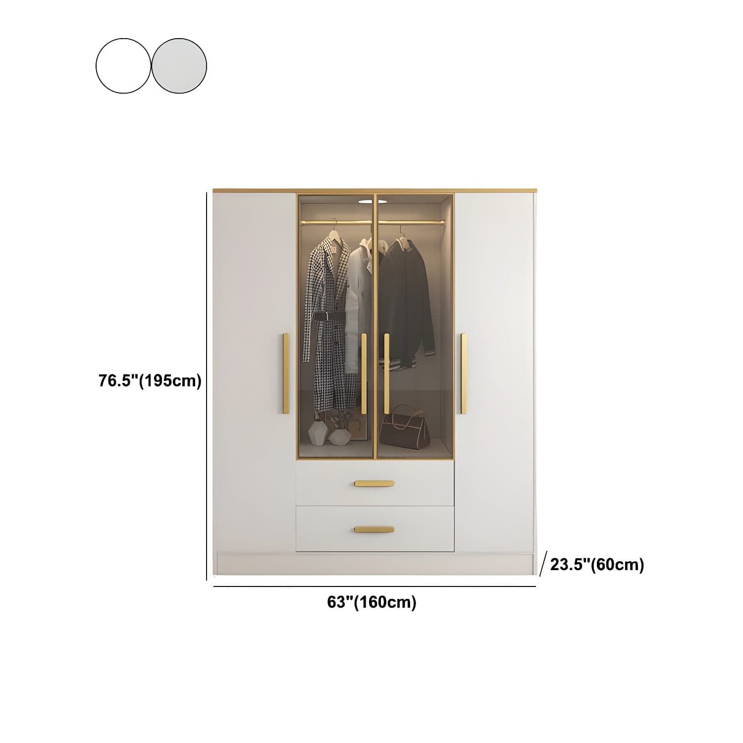 Contemporary Style Wardrobe Wooden Wardrobe Closet with Drawer thumbnail 23
