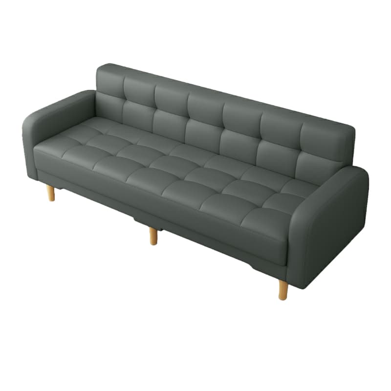 Square Arm Foldable Convertible Sofa with Biscuit Back for Living Spaces thumbnail 11