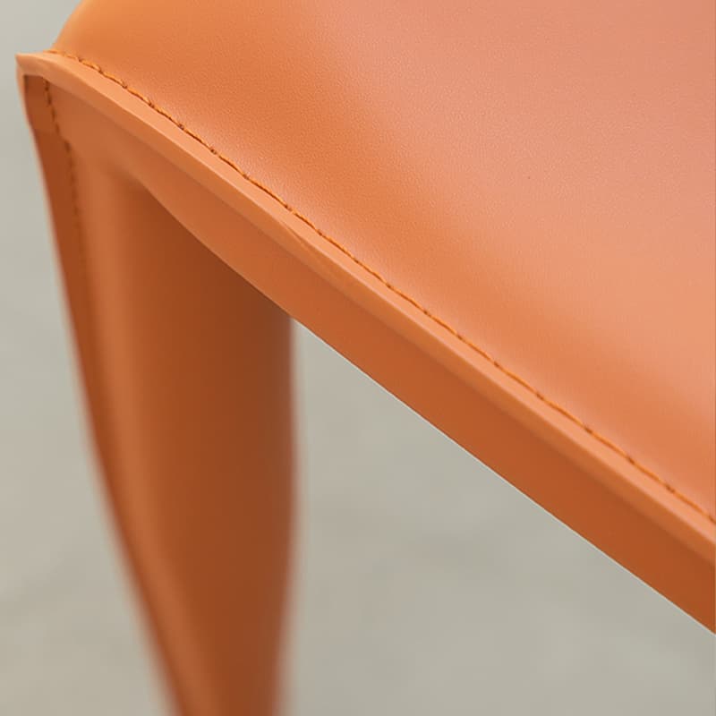 Modern Leather Armless Side Chair with Solid Back - Easy-Care, Warranty thumbnail 15