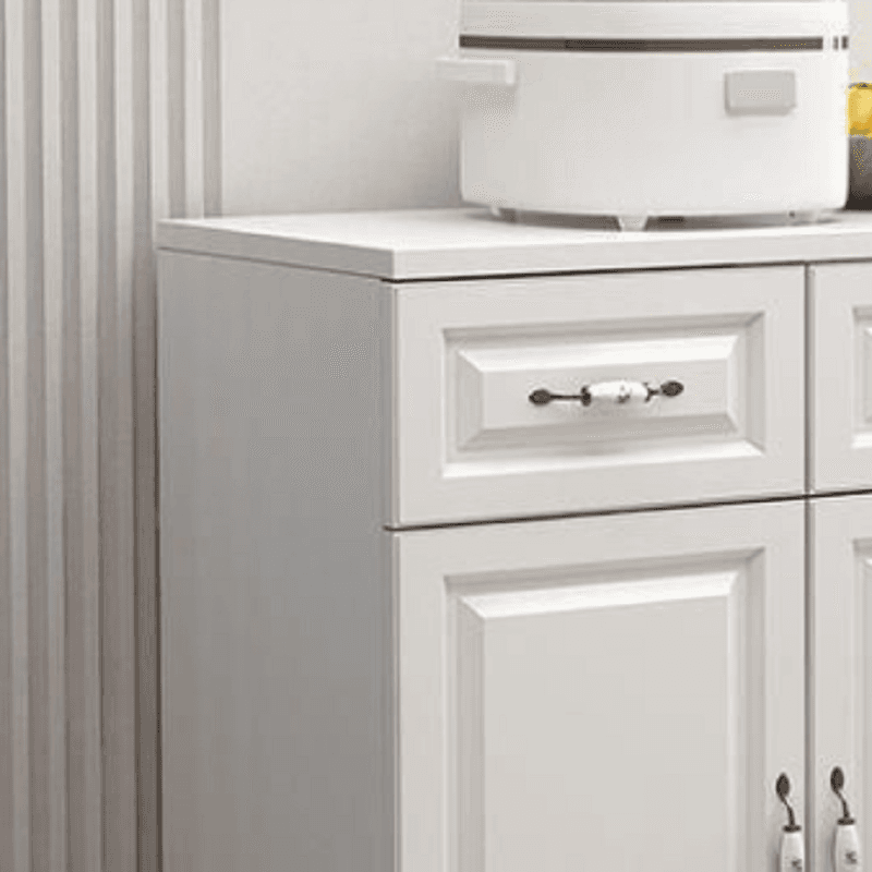 Chalk Sideboard with 4 Drawers, Standard Size, 1 Shelf, Manufactured Wood Countertop, 4 Doors, and Self-supporting Design thumbnail 3