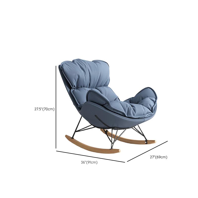 Metal Frame Damp-proof Cushioned Rocking Chair with Flared Arm in a Western Style - image 17