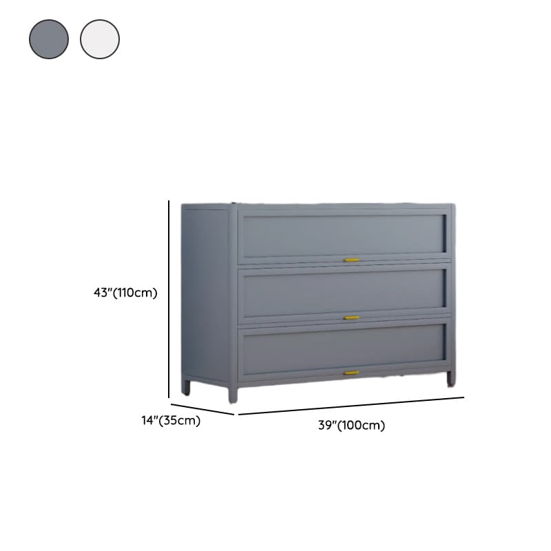 Casual Iron Desk Combo Dresser with Multiple Cabinets and Interior Shelves Options thumbnail 13