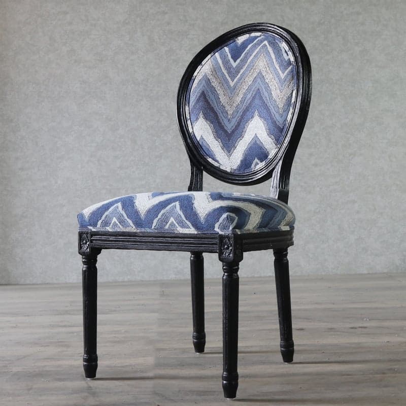 Victorian Style Side Chair with King Louis Back and Bordered Frame, Balanced Stability thumbnail 3