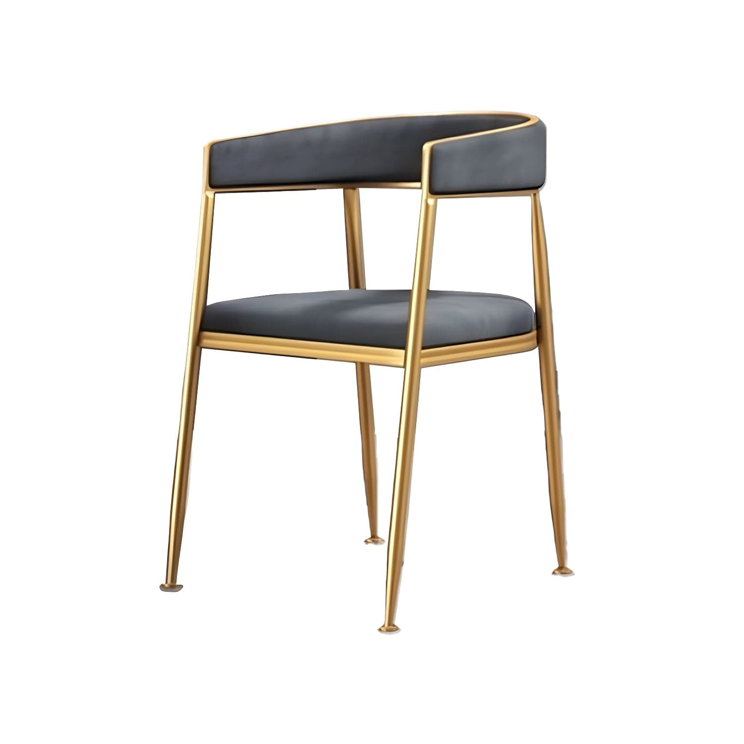Glam Gold Metal Arm Chair Open Back Dining Side Chair with Upholstered thumbnail 7
