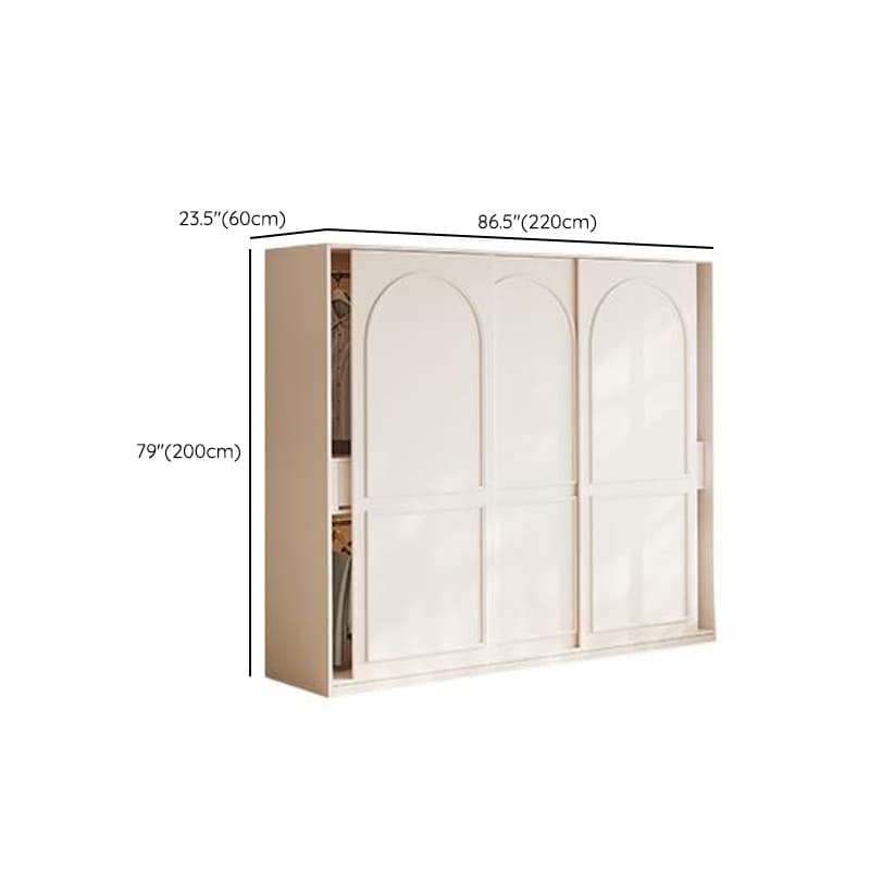 Casual White Wooden Wardrobe with 5 Drawers/4 Drawers/2 Drawers, Interior Shelves & Hanging Rod thumbnail 9