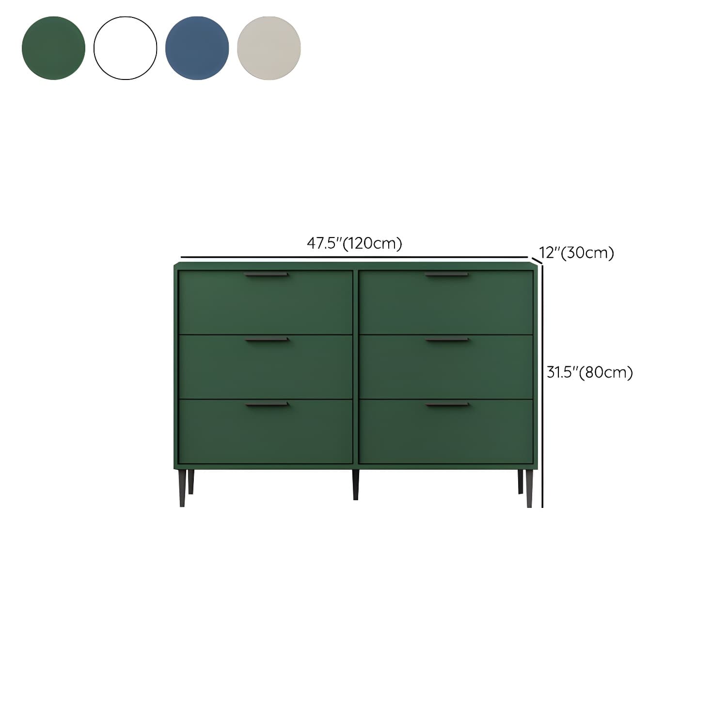 Modern Horizontal Storage Chest Dresser Wooden Storage Chest with Drawers thumbnail 17