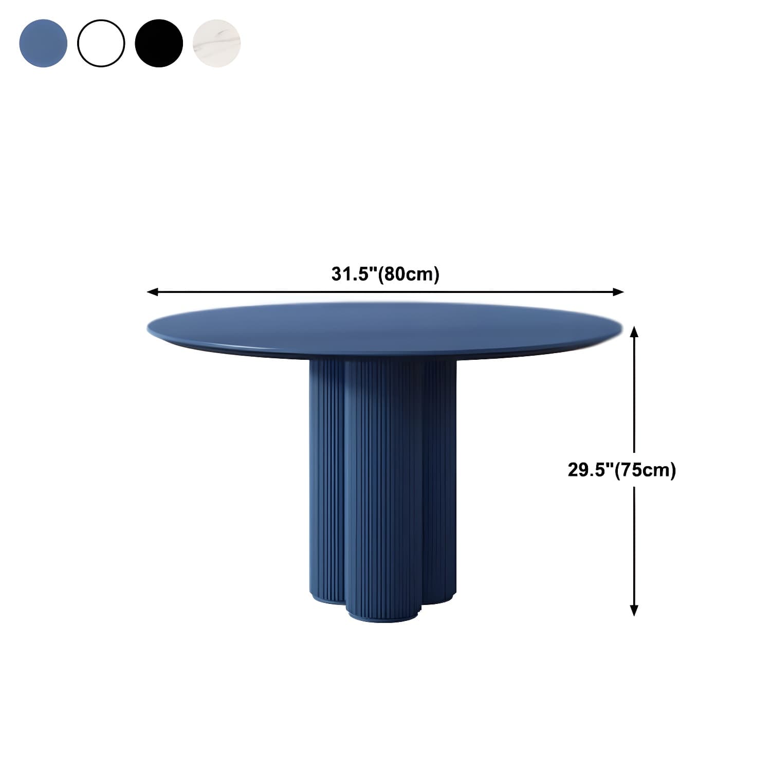 Modern Casual Dining Table Round Top Dinner Table Kitchen Home thumbnail 9