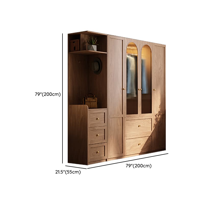 Trendy Unfinished Color Engineered Wood Unattached Armoire Cabinet thumbnail 18