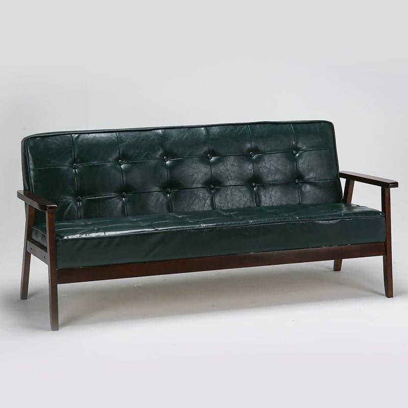 Modern Wood Frame Tufted Back Sofa with Cotton Seat Sleek and Stylish Seating thumbnail 5
